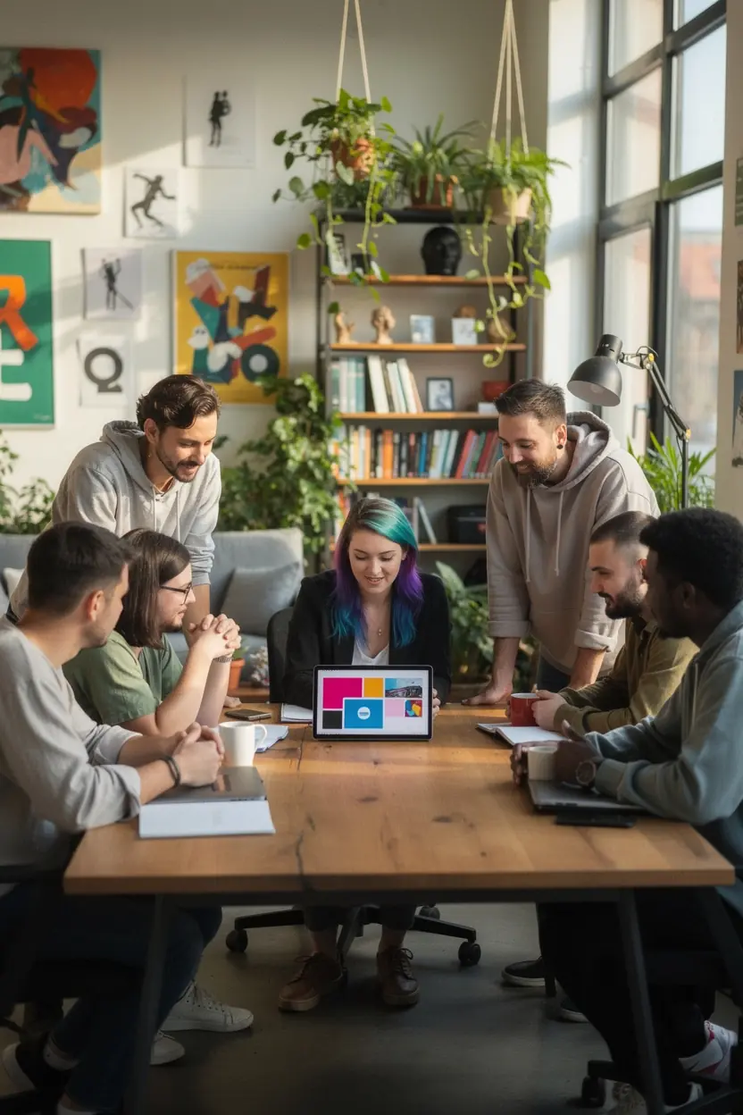 Professional team collaboration